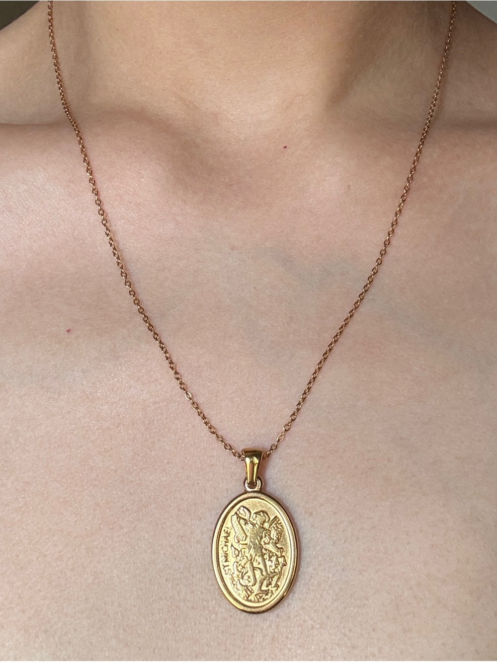 Dainty Gold Necklace - Saint Michael